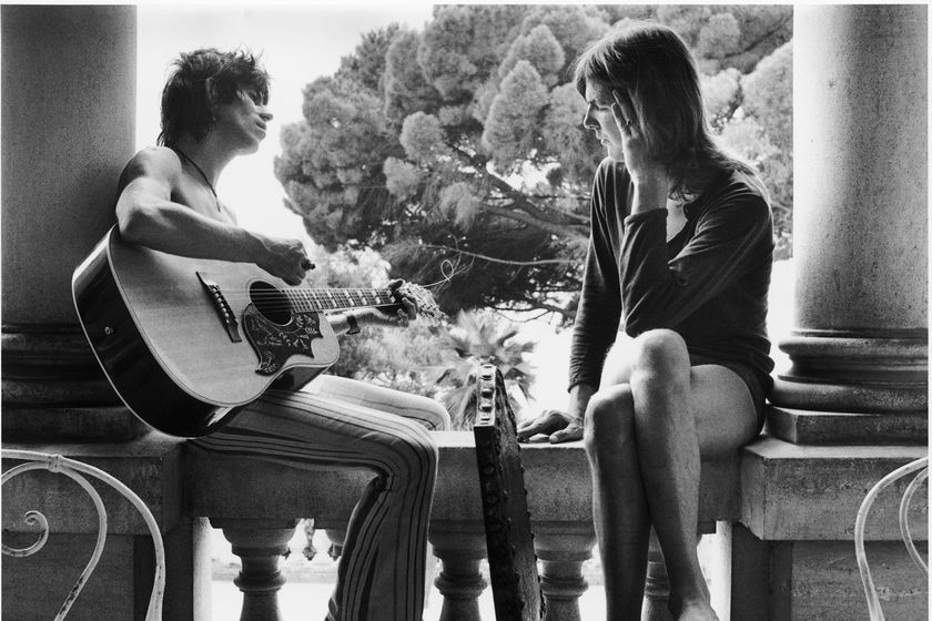Keith Richards and Gram Parsons at Villa Nellcote.