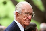 Former prime minister Malcolm Fraser attends the funeral of Sir Charles Court in Perth