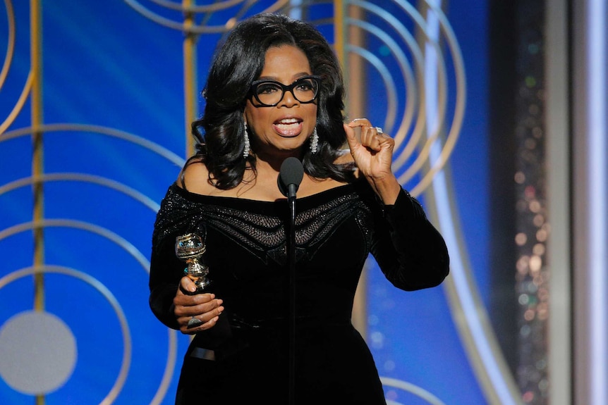 Oprah Winfrey accepts the Cecil B. DeMille Award.