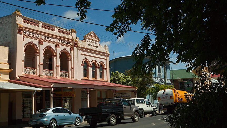 Quiet street in country town