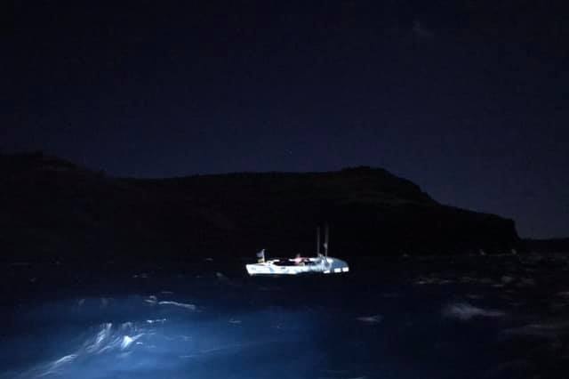 Michelle's boat in middle of the night