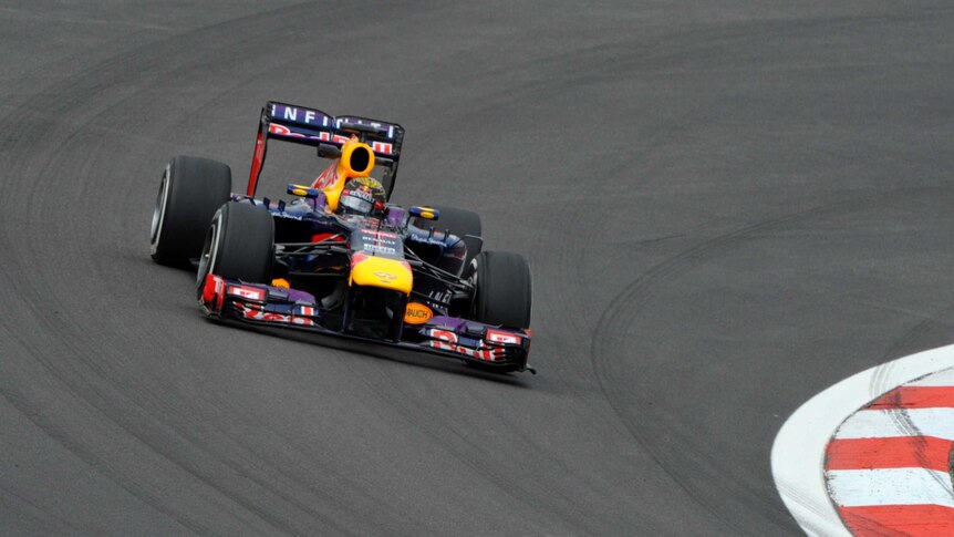 Sebastian Vettel during practice at the Nurburgring