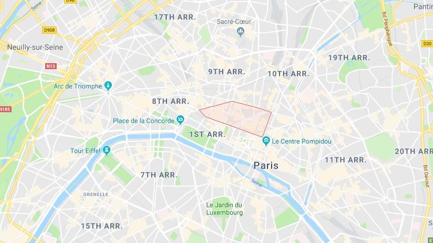 The knife attack happened in Paris' 2nd District.