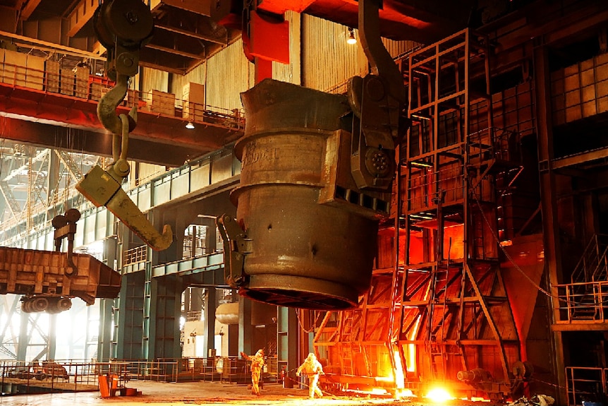 A glimpse inside a Chinese steel mill