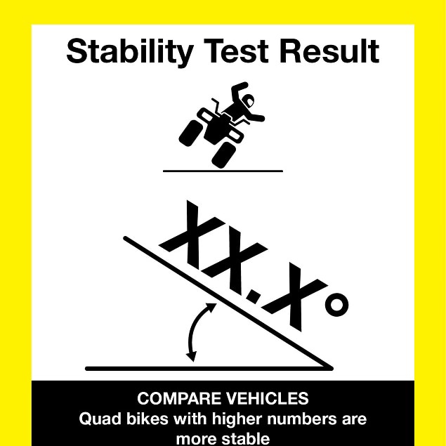 A quad bike safety sticker.