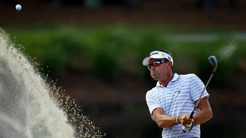 Robert Allenby will try to take the gold jacket from Tiger Woods in November (file photo)