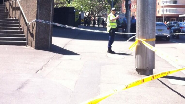 The front tower at the University of Technology Sydney has been blocked off following a chemical spill