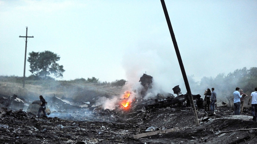 Wreckage of plane