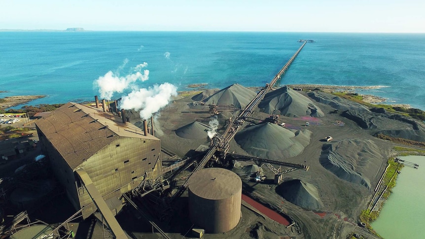 The iron ore plant at Port Latta, Tasmania.