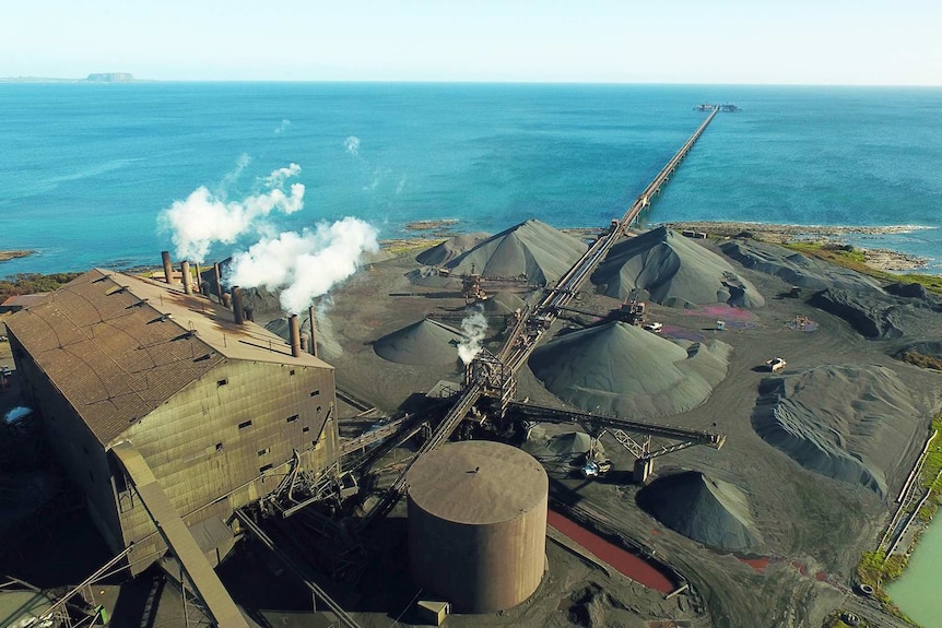 The iron ore plant at Port Latta, Tasmania.