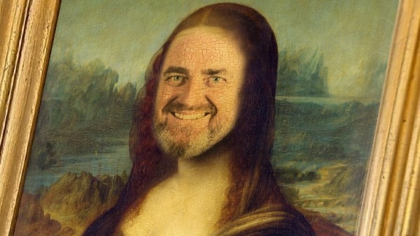 Mornings presenter Adam Steer as the Mona Lisa