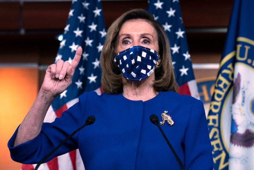 Speaker of the House Nancy Pelosi, D-Calif. speaks during a news conference