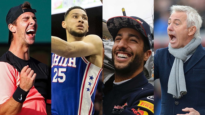 Thanasi Kokkinakis Ben Simmons Daniel Ricciardo Bert van Marwijk