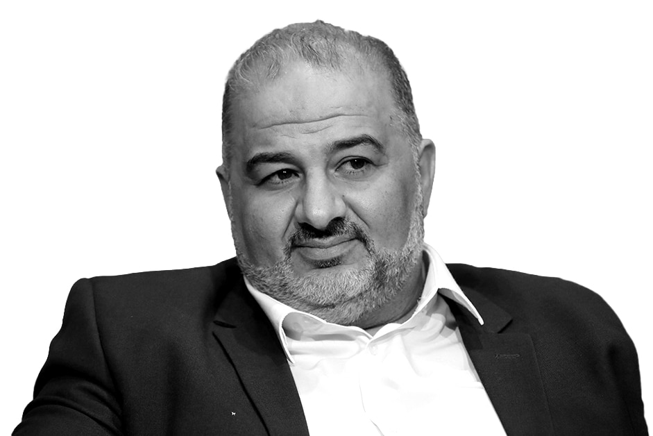 A black and white photo of Mansour Abbas.