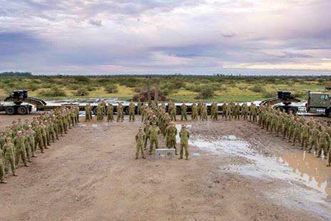 Army soldiers on parade