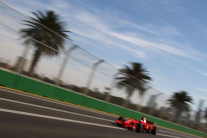 Kimi Raikkonen cruises around Albert Park