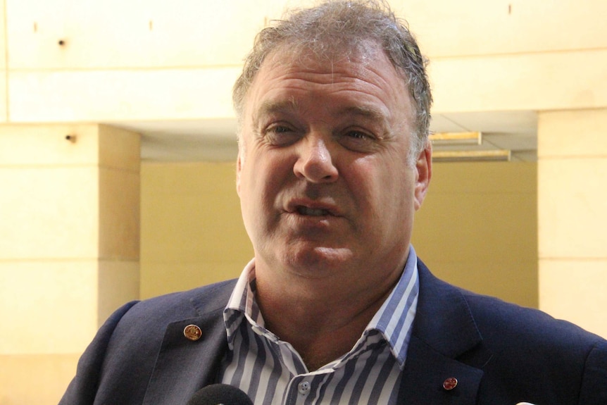 Senator Rod Culleton outside the Federal Court.