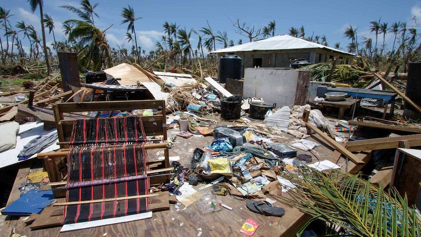 Ulithi property damaged by Typhoon Maysak