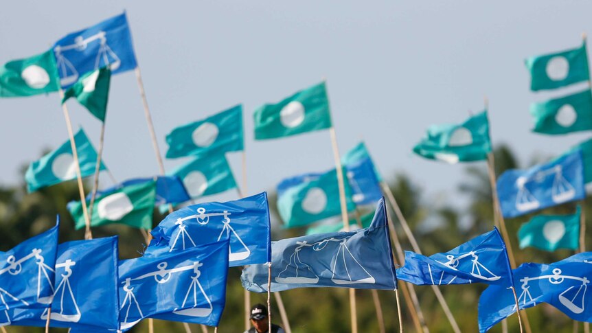 Malaysia election flags