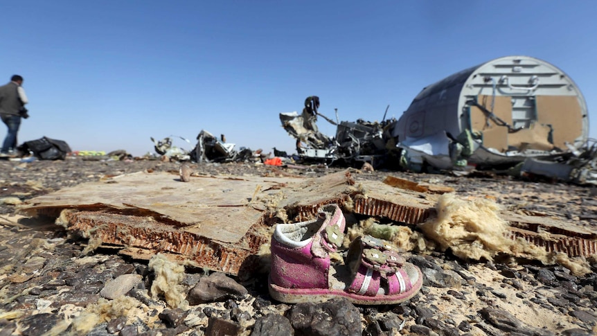 Russian plane crash site in Egypt