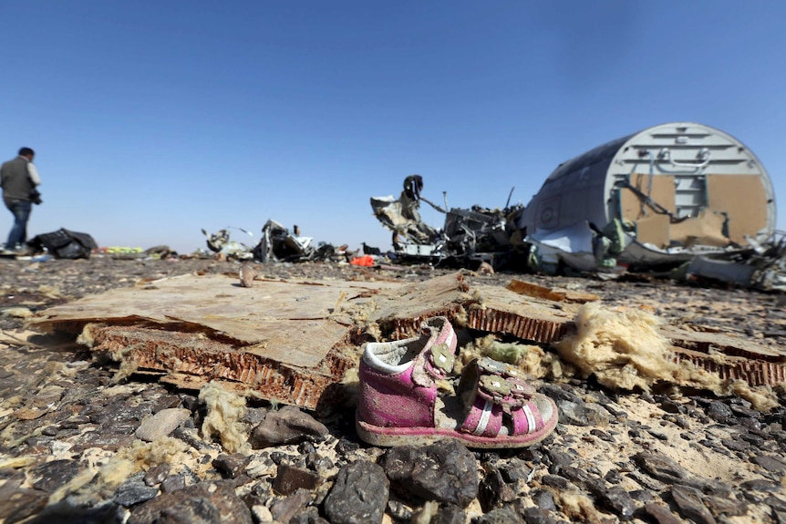 Russian plane crash site in Egypt