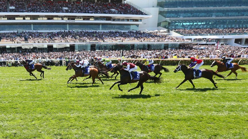 Jim Cassidy rides his 100th Group One winner on Zoustar in the Coolmore Stud Stakes at Flemington.