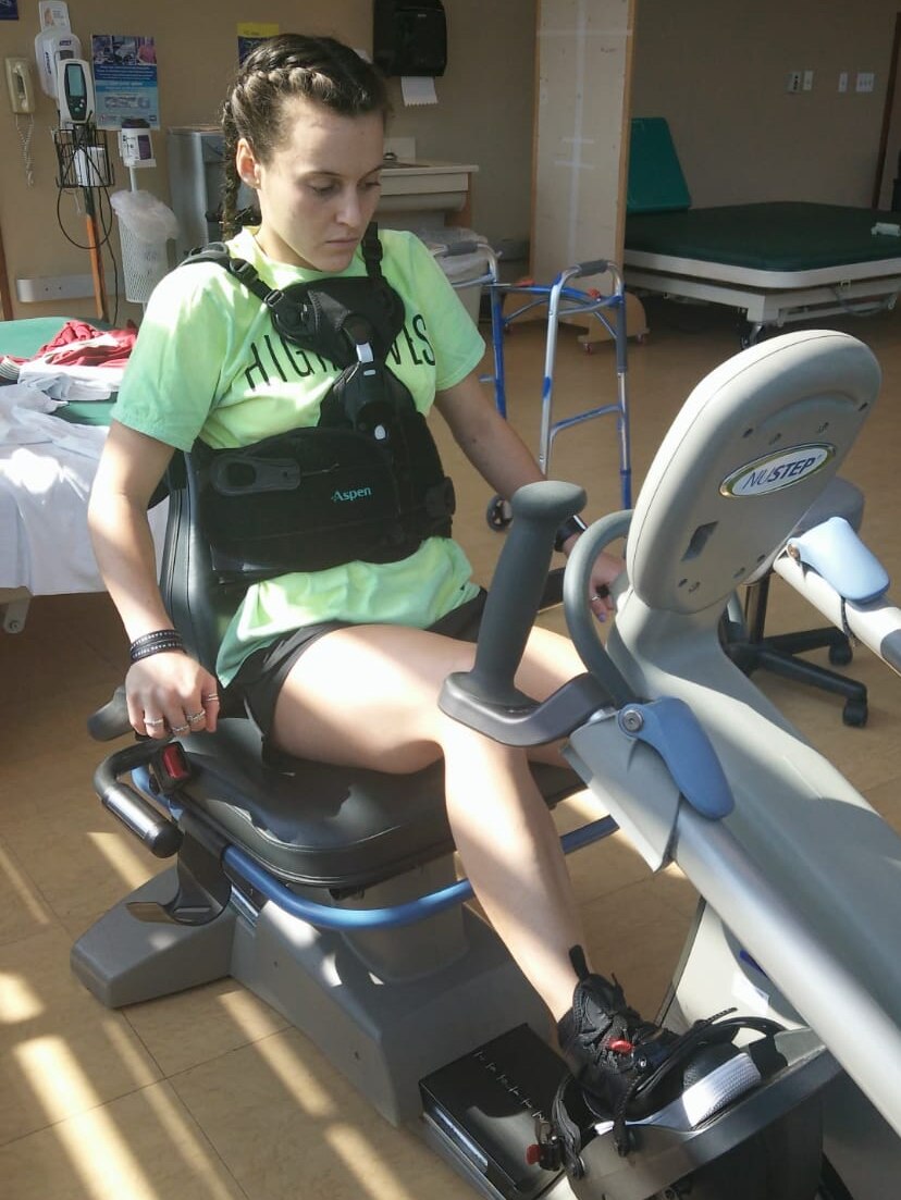 A long journey is ahead, in the physio room and gym before she takes the field again.