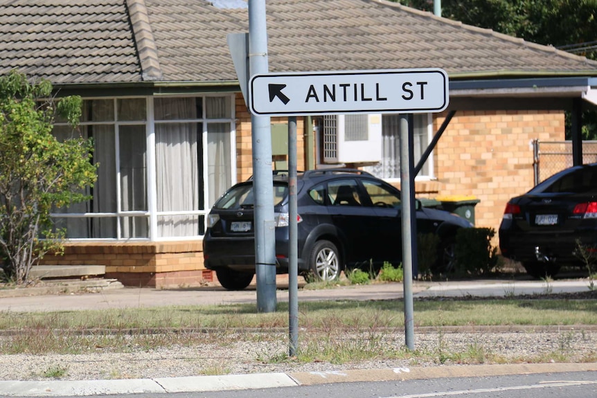 Antill Street sign at Dickson