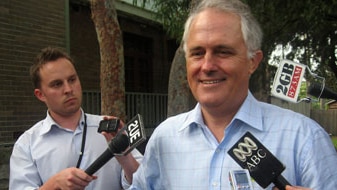 Turnbull announces he'll contest election (AAP: Isabel Hayes)