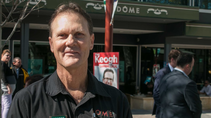 Graeme Hill runs a cafe in Armadale's mall and says the by-election has injected energy into the area.