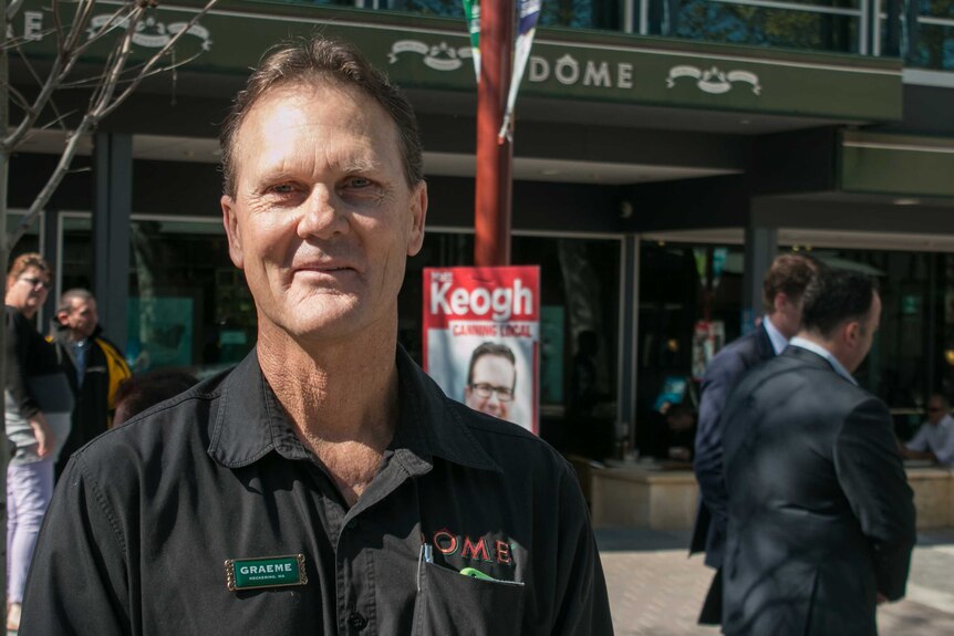 Graeme Hill runs a cafe in Armadale's mall and says the by-election has injected energy into the area.