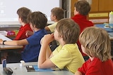 Primary school children in a classroom.