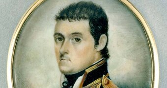 Watercolour portrait of Matthew Flinders