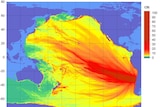 Model of Chilean tsunami's path