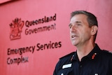 Mike Wassing stands in front of the government's emergency services complex
