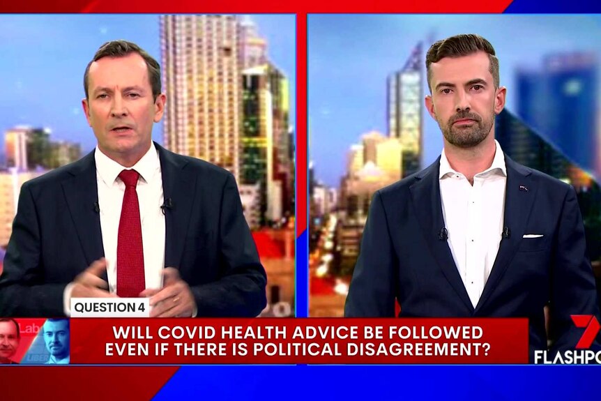 Premier Mark McGowan and Liberal leader Zak Kirkup face off in television debate