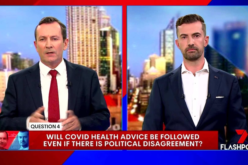 Premier Mark McGowan and Liberal leader Zak Kirkup face off in television debate