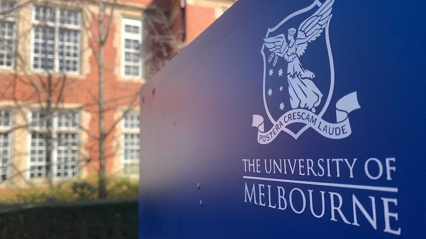 A close up of the University of Melbourne coat of arms.
