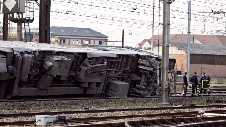 A train has derailed at the Bretigny-sur-Orge station near Paris