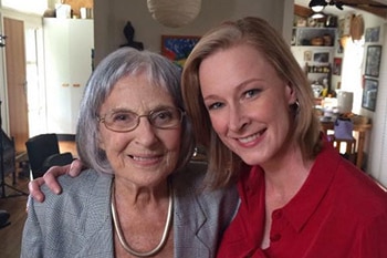 Leigh Sales with Betty Churcher.