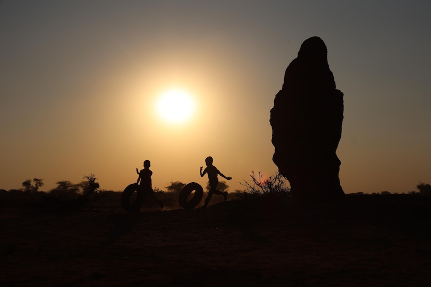 Kids play in Somalia.