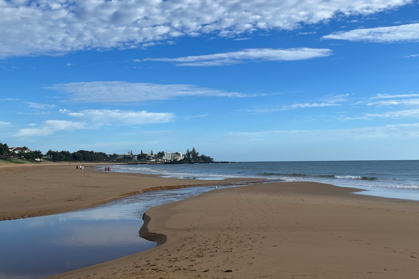 Sand, sea and sky at Bargara beach near Bundaberg.