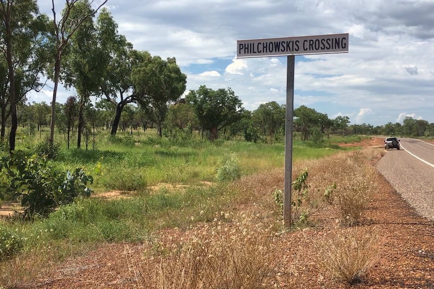 Philchowski Crossing sign at Kununurra
