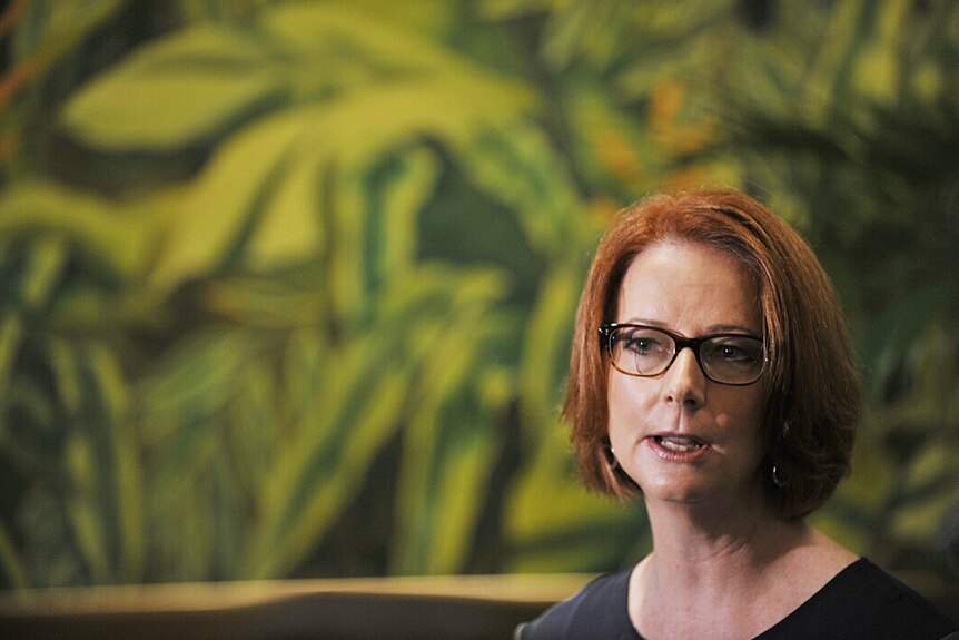 Julia Gillard speaks on the sidelines of the Bo'ao Forum