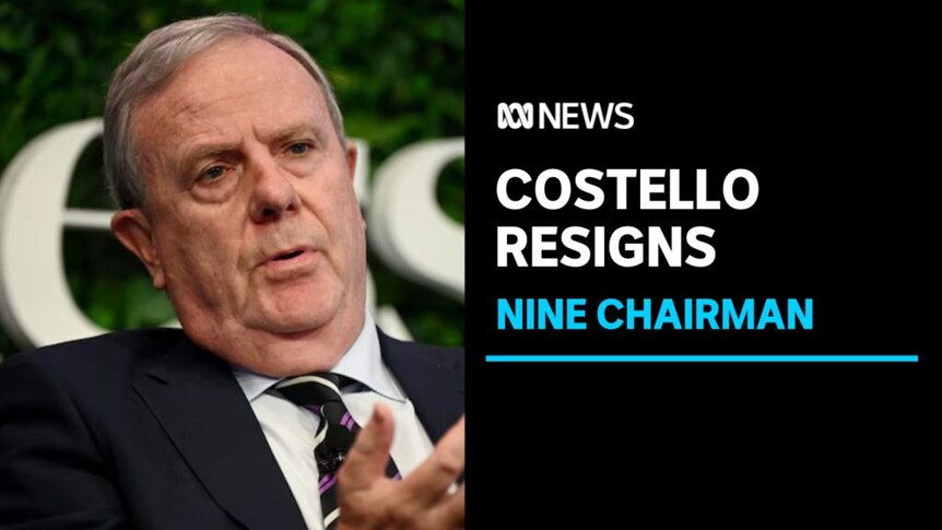 Costello Resigns, Nine Chairman: A man in a suit and time speaking and indicating with his hand.