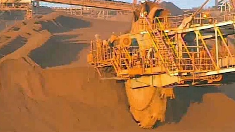 Iron ore stock piles in the WA Pilbara