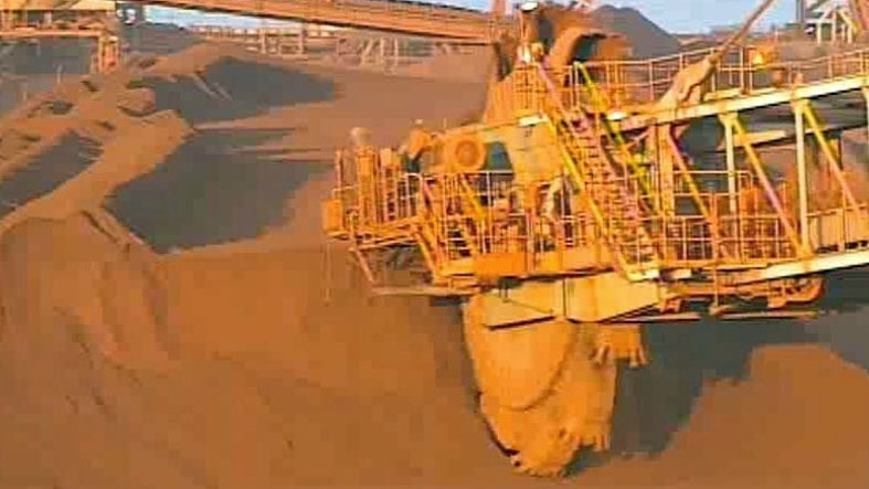 Iron ore stock piles