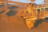 Iron ore stock piles