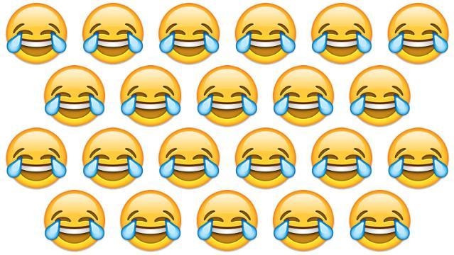 Grid of multiple laughing with tears emoji