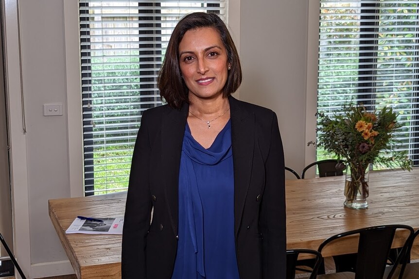 Div Pillay at her Melbourne home in an interview with Nassim Khadem in November 2022